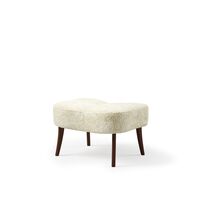 Pragh Pouf Sheepskin Off White/Oiled Walnut