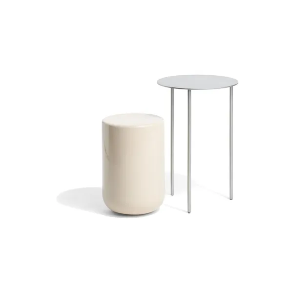 Pair Sidebord S Metal/Light Ivory