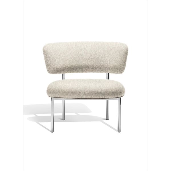 Furniture Copenhagen Font Fauteuil Beige Boucle Elle 0200/gepolijst Stalen Frame