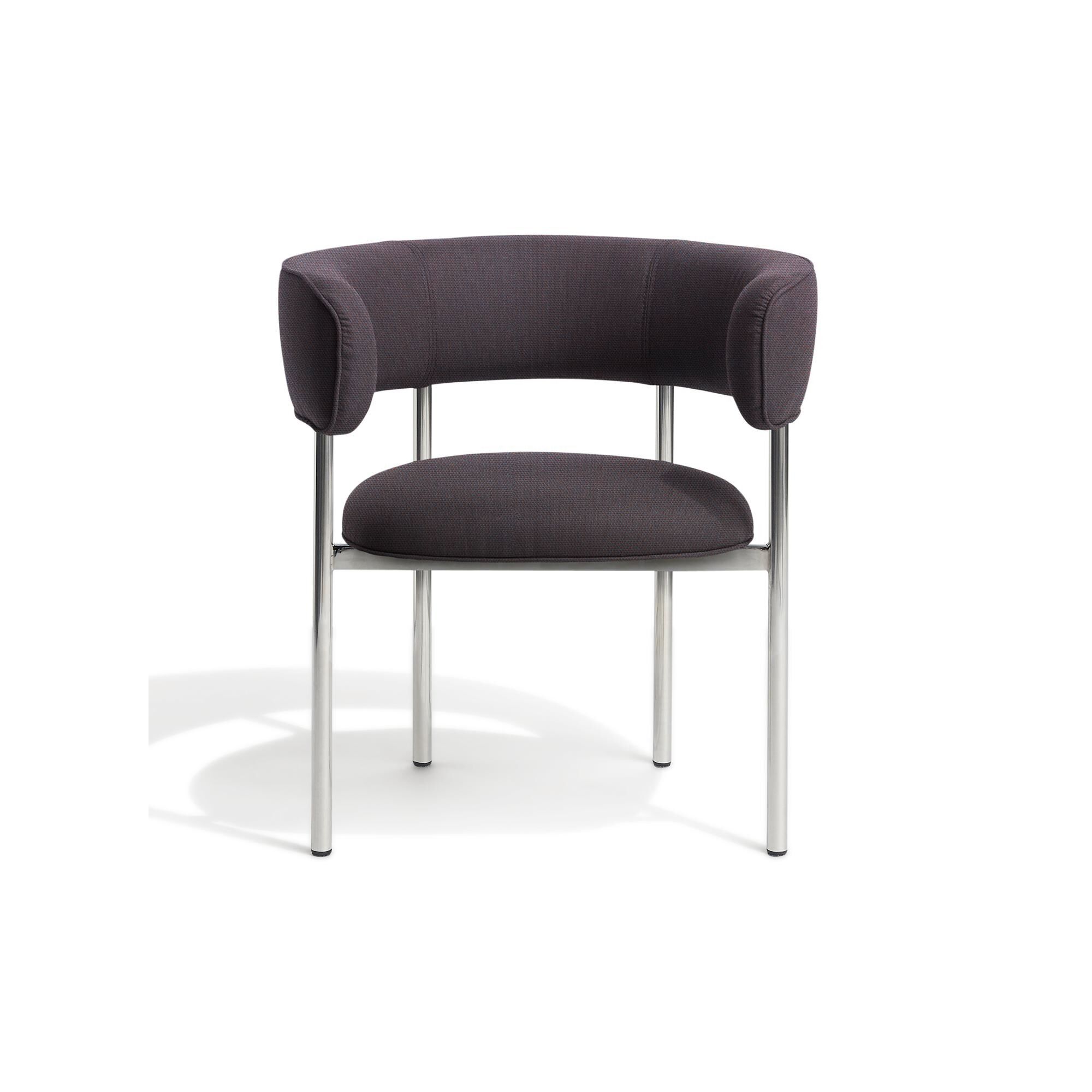 Font Spisebordsstol med Armln Trio 0776/Poleret Stl Stel