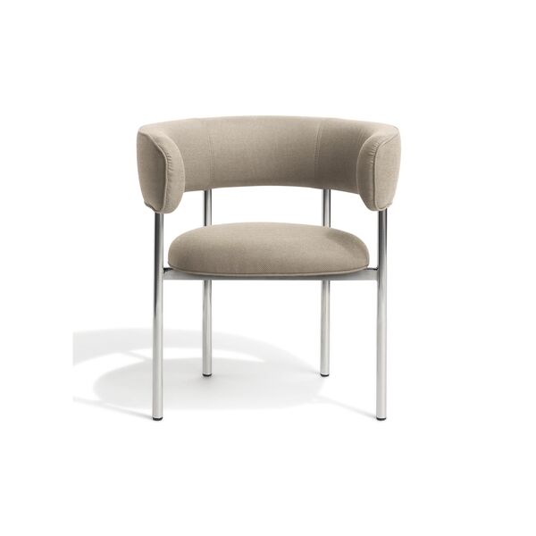 Font Spisebordsstol mit Armlehne Hallingdal 65 200/Poliertes Stahlgestell