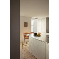 Font Barstol 65 cm Saueull Oyster/Polert Stålunderstell