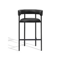 Font Bar Stool with Armrest 65 cm Dunes Anthracitee/Black Frame