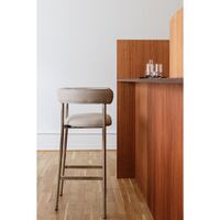 Font Bar Stool with Armrest 65 cm Dunes Anthracitee/Black Frame