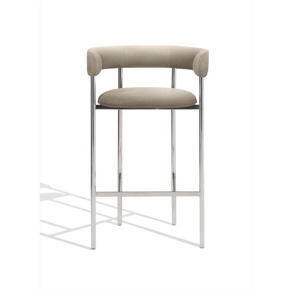 Font Barhocker mit Armlehne 65 cm Hallingdal 65 200/Poliertes Stahlgestell
