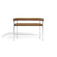 Font Bar Soffa 65 cm Dunes Cognac/Polerad Stålstomme