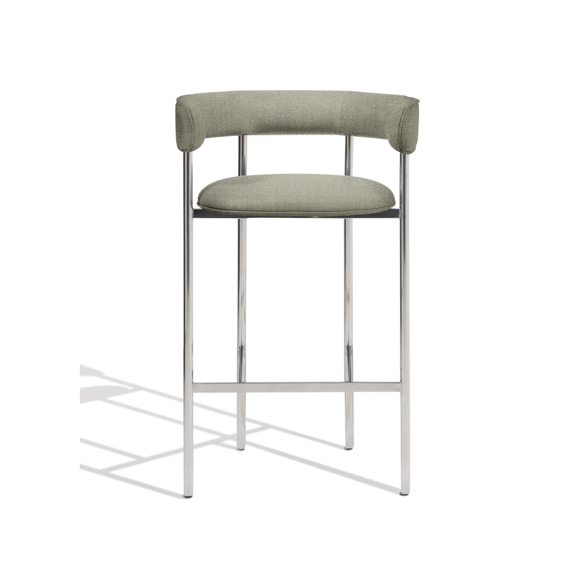 Font Barstol med Armlæn 75 cm Vidar 222/Poleret Stål Stel
