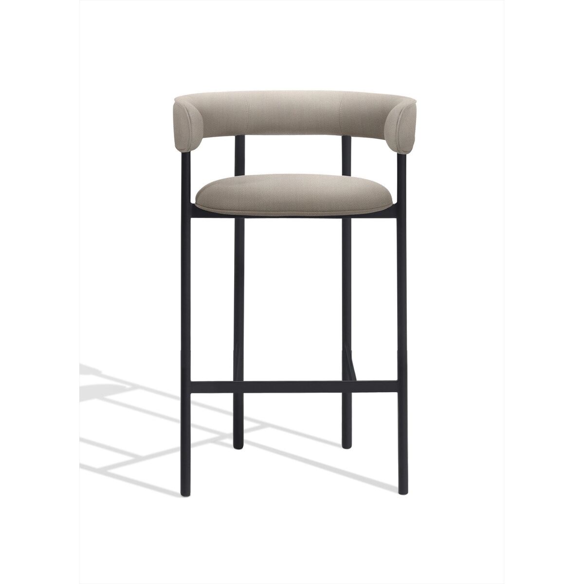 Font Bar Stool with Armrest 75 cm Trio 0205/Black Frame