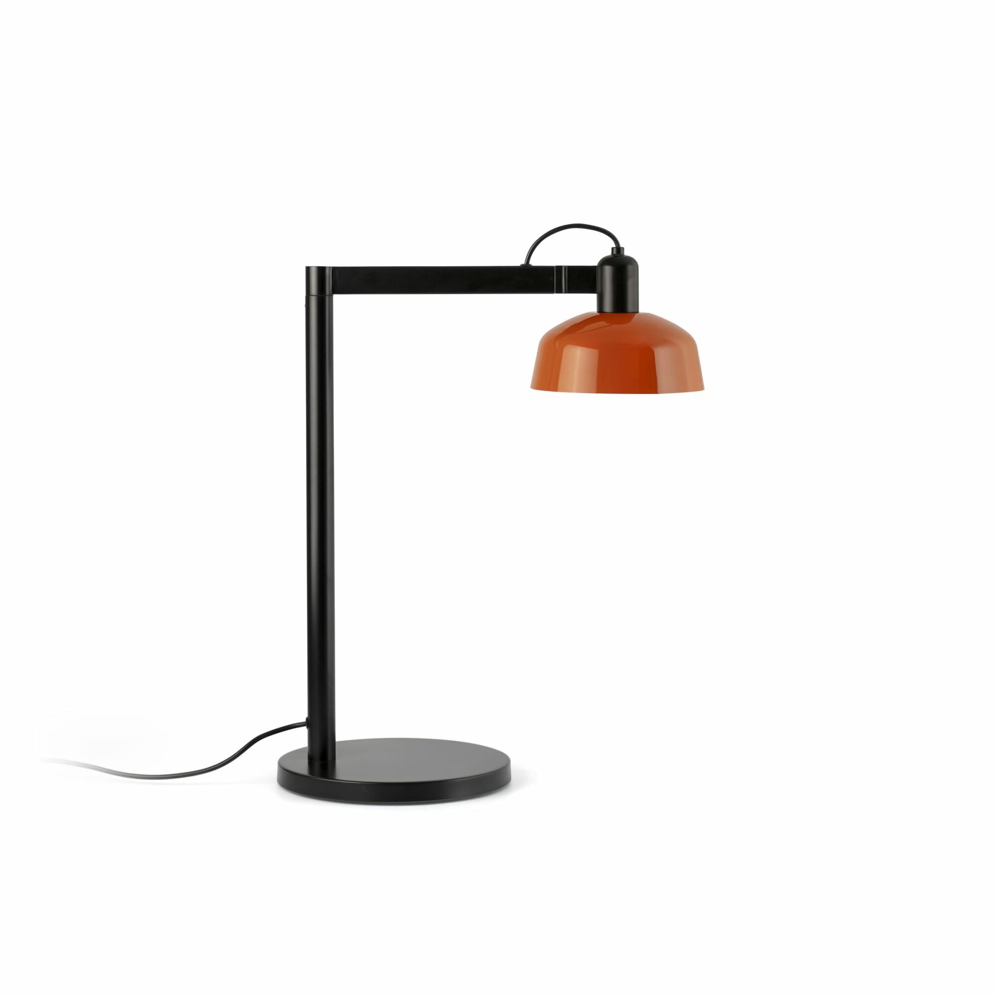 TATAWIN Bordlampe Satin Sort/Reddish Orange