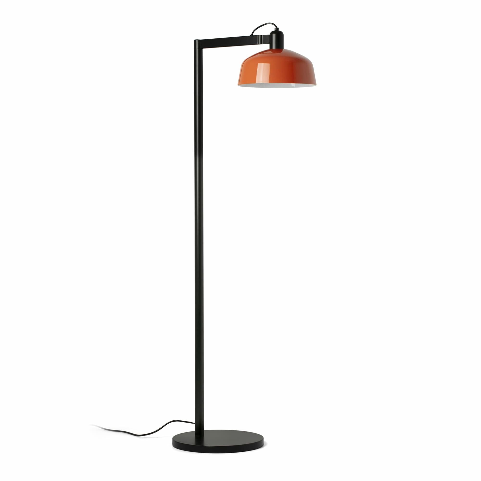 Orange Golvlampa Satin/Svart