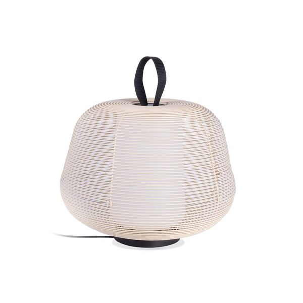 NARA Outdoor Tischlampe Beige/ Opalweiß