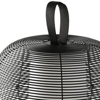 NARA Udendørs Bordlampe Mat Sort/Opal Hvid