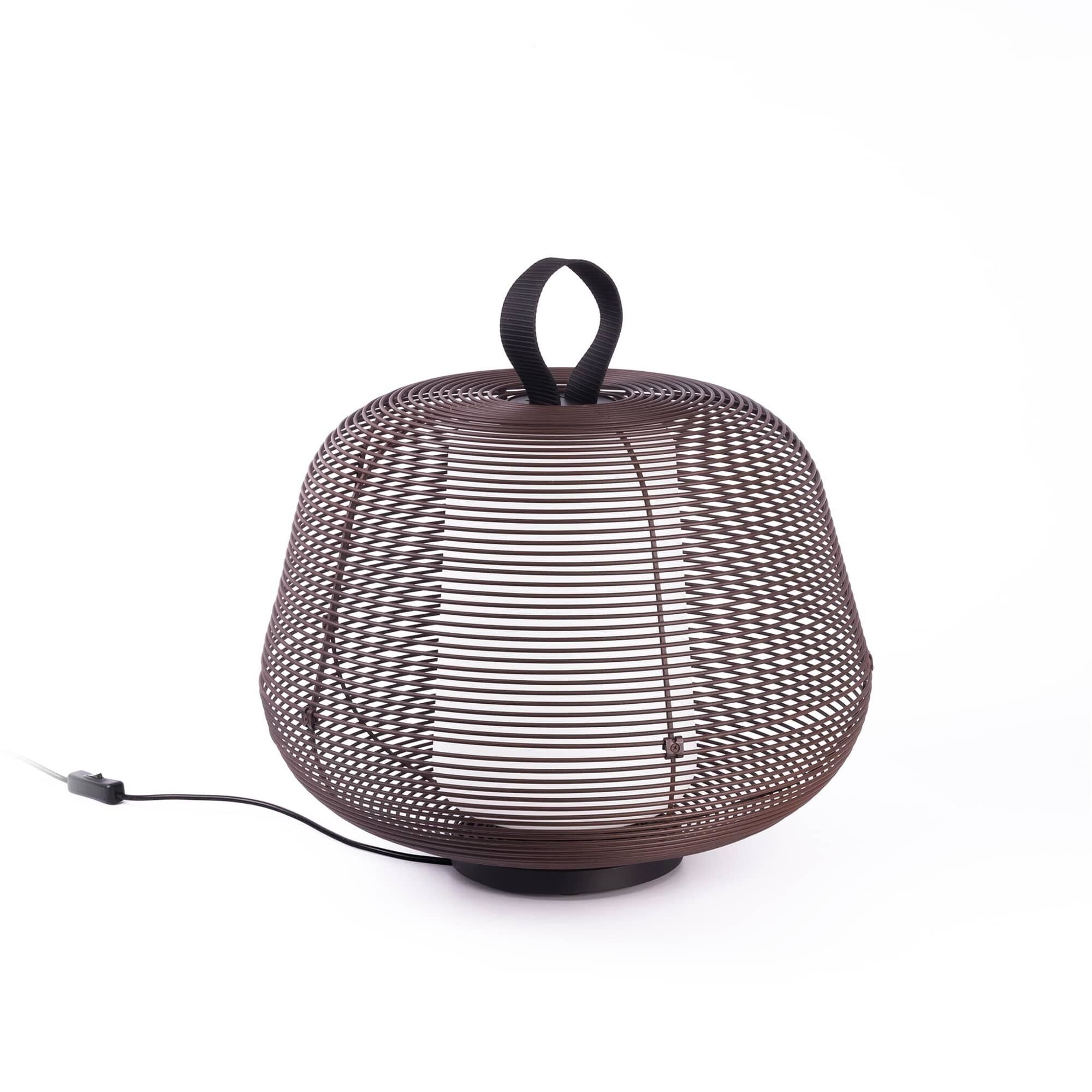 NARA Udendrs Bordlampe Rustbrun/Opal Hvid