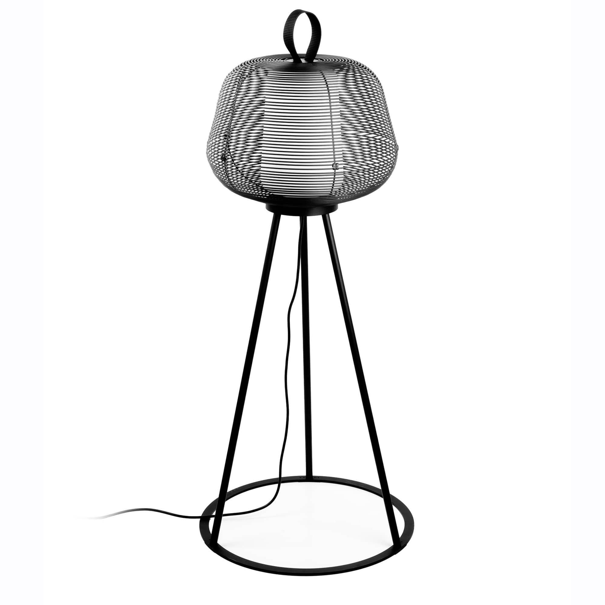NARA Udendrs Gulvlampe Mat Sort/Opal Hvid
