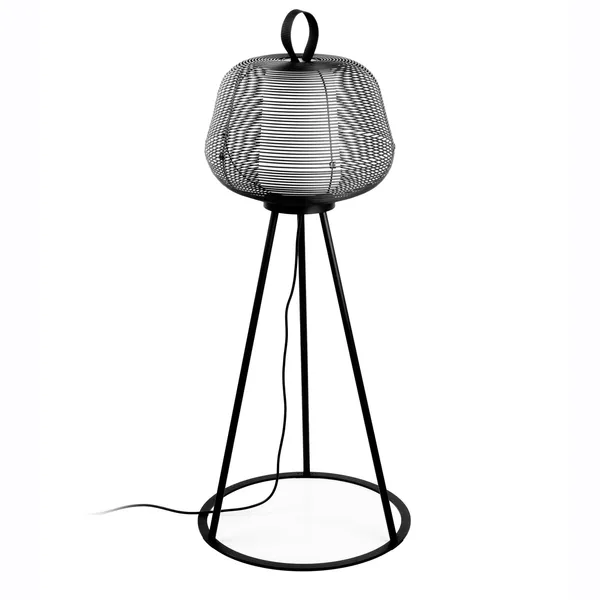 NARA Outdoor Floor Lamp Matt Black/ Opal White