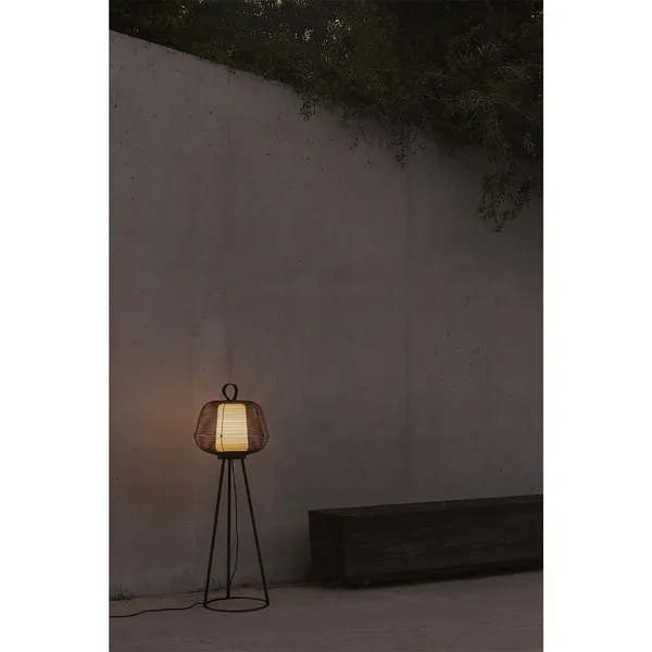 NARA Outdoor Floor Lamp Matt Black/ Opal White