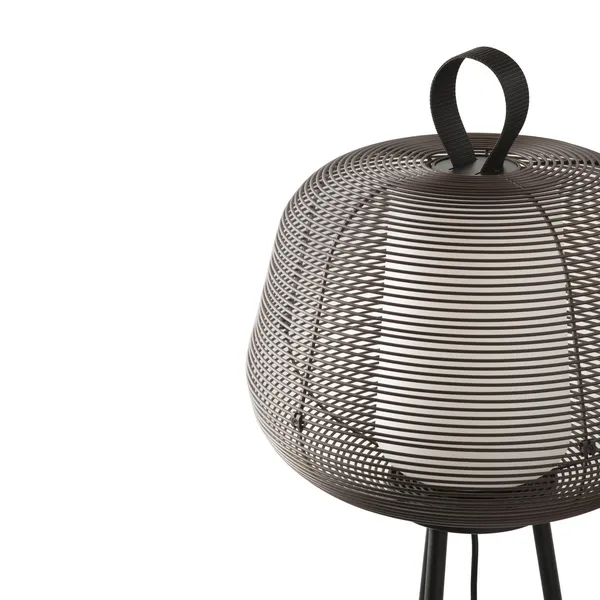 NARA Outdoor Floor Lamp Rust Brown/ Opal White