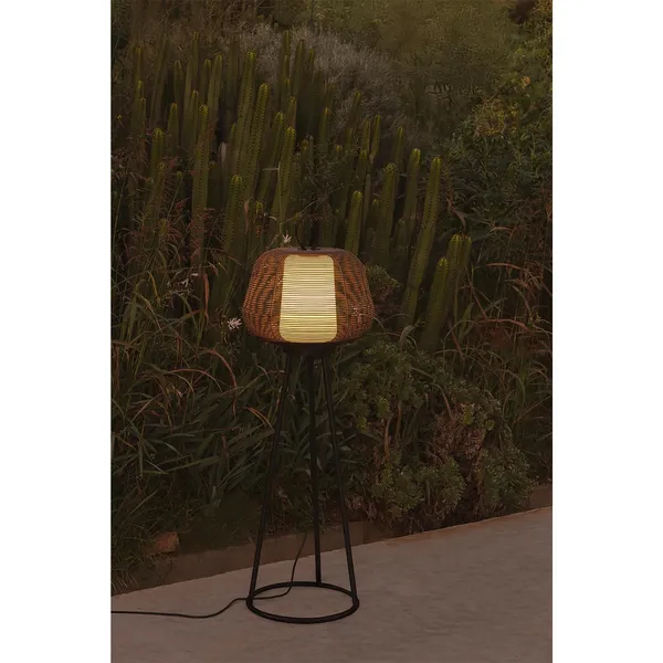 NARA Outdoor Floor Lamp Rust Brown/ Opal White