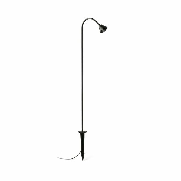 LILY 1190 Garden Lamp With Spear Black