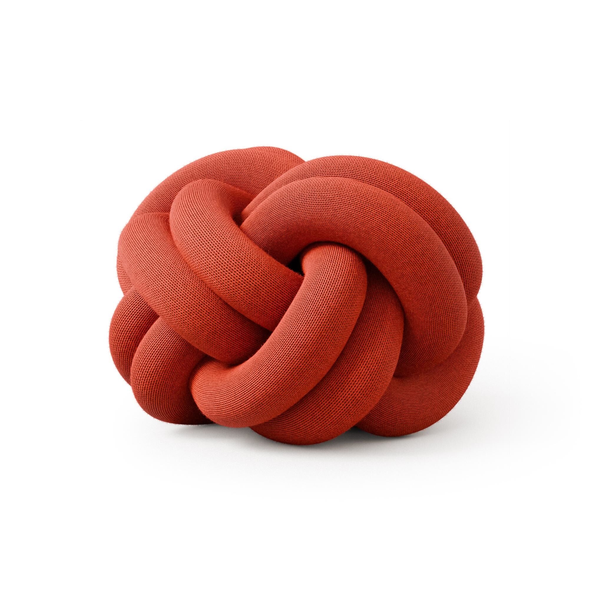 Coussin Knot Orange Rouge