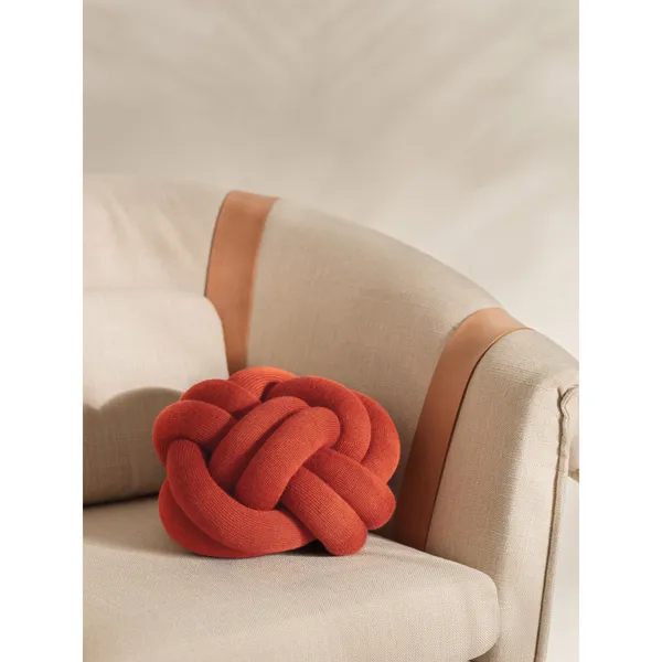 Knot Cushion Orange Red