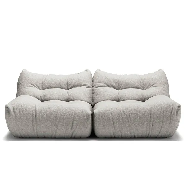 MONO 2-Seater Sofa Steam White