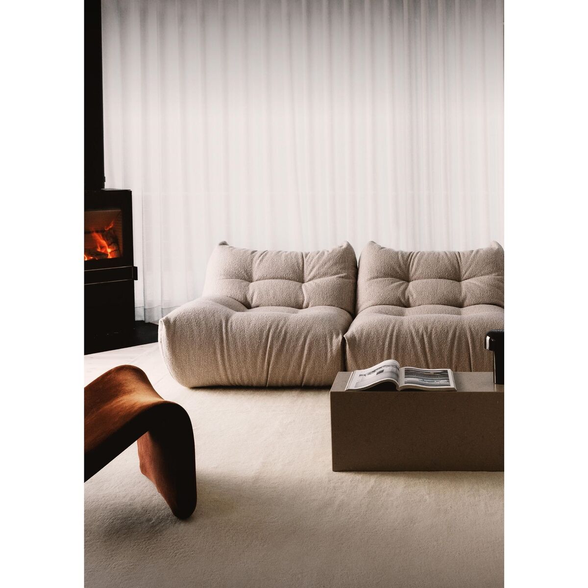 MONO Sofa 2-osobowa Steam White