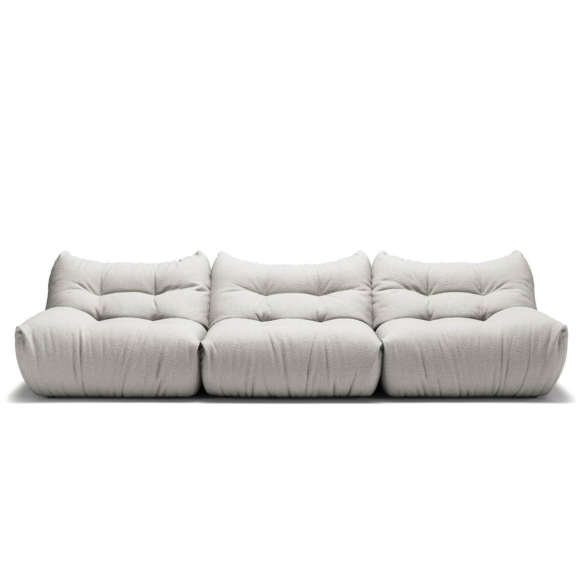 MONO Canapé 3 Places Steam White