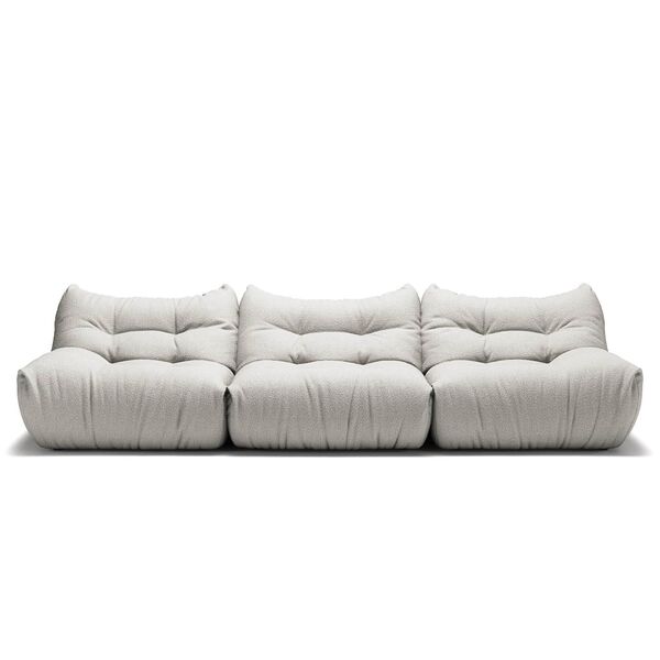 MONO 3-Seater Sofa Steam White