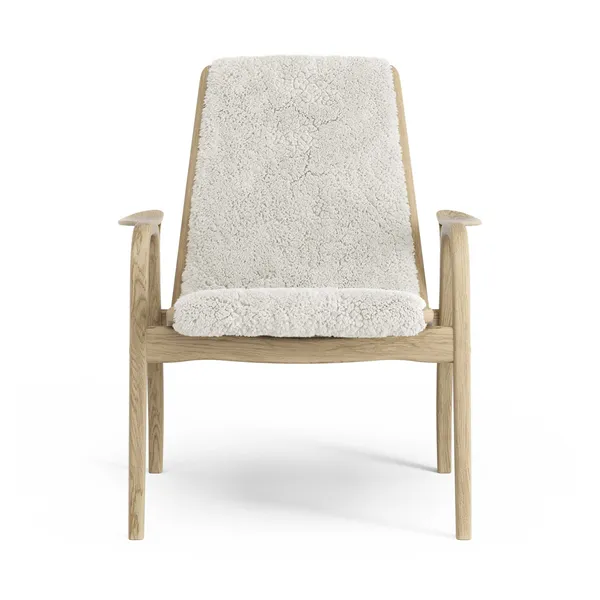 Laminett Sessel Eichenfurnier/Off White/Schaffell