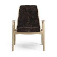Laminett Sessel Eichenfurnier/Espresso/Schaffell