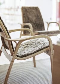 Laminett Sessel Eichenfurnier/Espresso/Schaffell