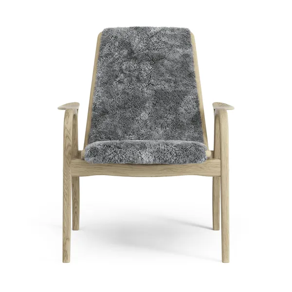 Laminett Sessel Eichenfurnier/Scandinavian Grey/Schaffell