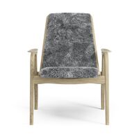 Laminett Sessel Eichenfurnier/Scandinavian Grey/Schaffell
