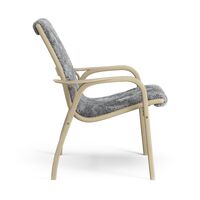 Laminett Sessel Eichenfurnier/Scandinavian Grey/Schaffell