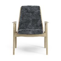 Laminett Armchair Oak Veneer/Coal/Sheepskin