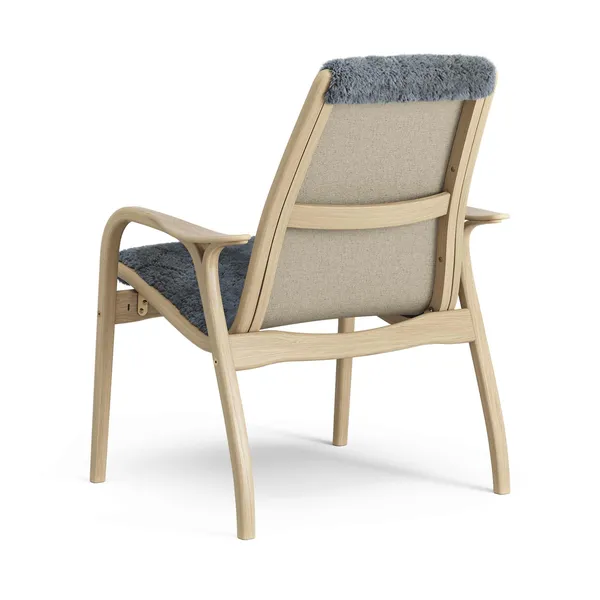 Laminett Armchair Oak Veneer/Coal/Sheepskin