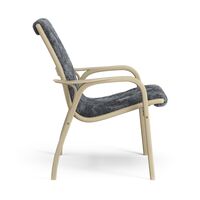 Laminett Armchair Oak Veneer/Coal/Sheepskin