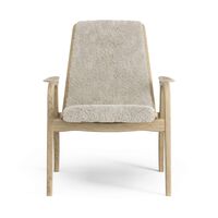 Laminett Sessel Eichenfurnier/Moonlight/Schaffell