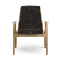 Laminett Sessel Geölte Eiche/Espresso/Schaffell