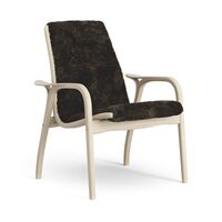 Laminett Sessel Lackierte Eiche/Espresso/Schaffell
