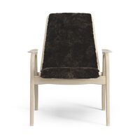 Laminett Sessel Lackierte Eiche/Espresso/Schaffell