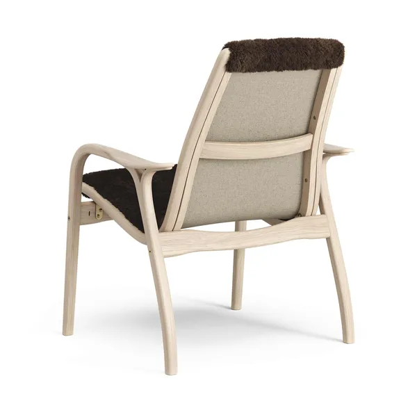 Laminett Sessel Lackierte Eiche/Espresso/Schaffell