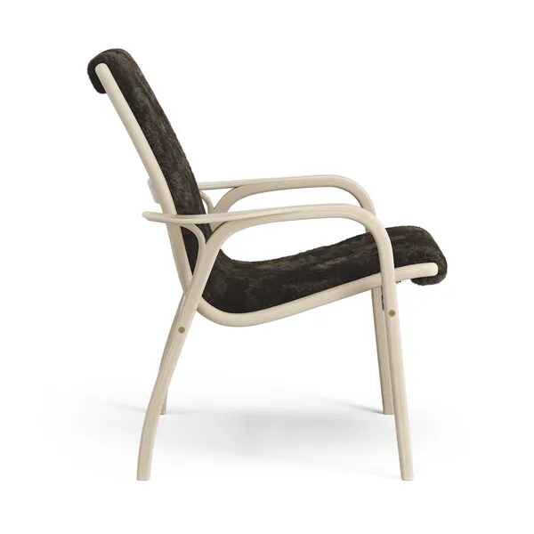 Laminett Sessel Lackierte Eiche/Espresso/Schaffell