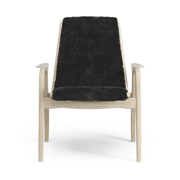 Laminett Sessel Lackierte Eiche/Schwarz/Schaffell
