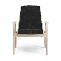 Laminett Sessel Lackierte Eiche/Schwarz/Schaffell
