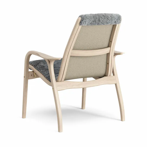 Laminett Sessel Lackierte Eiche/Scandinavian Grey/Schaffell