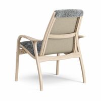 Laminett Sessel Lackierte Eiche/Scandinavian Grey/Schaffell