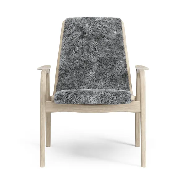 Laminett Sessel Lackierte Eiche/Scandinavian Grey/Schaffell