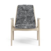 Laminett Sessel Lackierte Eiche/Scandinavian Grey/Schaffell